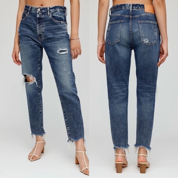 NWT MOUSSY My Adrian Friends High Waist Dark Distressed Jeans US 29 - Picture 1 of 6